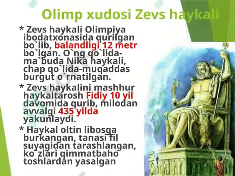 Qadimgi dunyoning yetti mo`jizasi Дунёнинг етти мужизаси 7