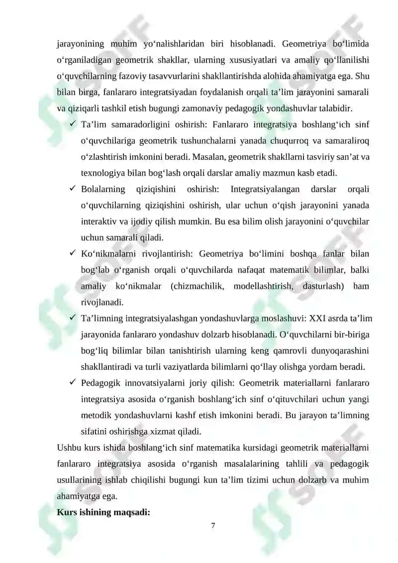 Geometrik materialni oʻrganishda fanlararo integratsiyadan foydalanish usullari 7
