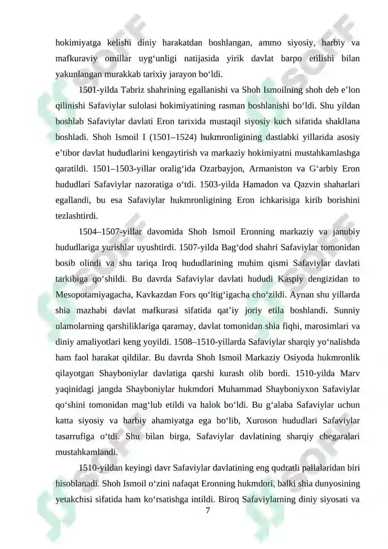 Safaviylar Davlatining Tashqi Siyosati 7