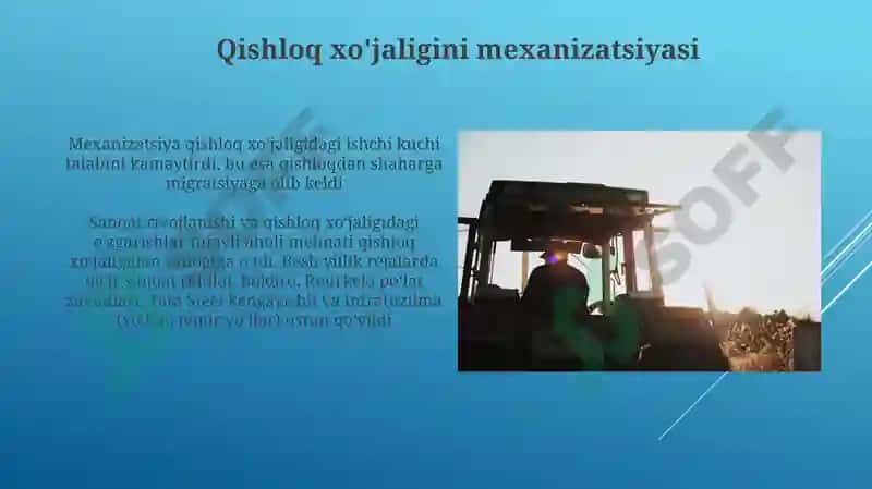 Qishloq xoʻjaligidagi texnologik taraqqiyot 7