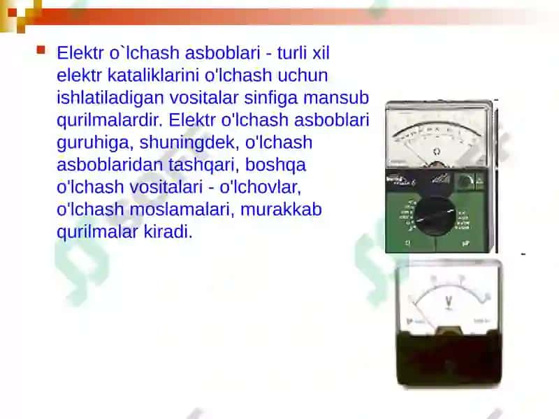 Elektr o'lchash asboblari va qurilmalar 7