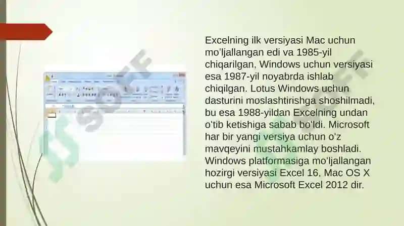 MS EXCEL dasturida formula va funksiyalar 7