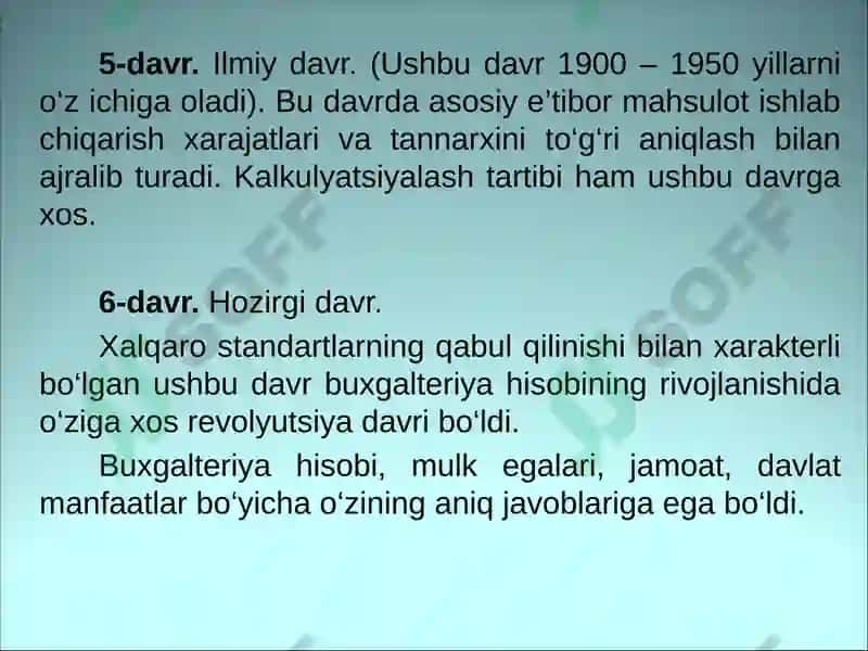 Buxgalteriya hisobifaniga kirish 7