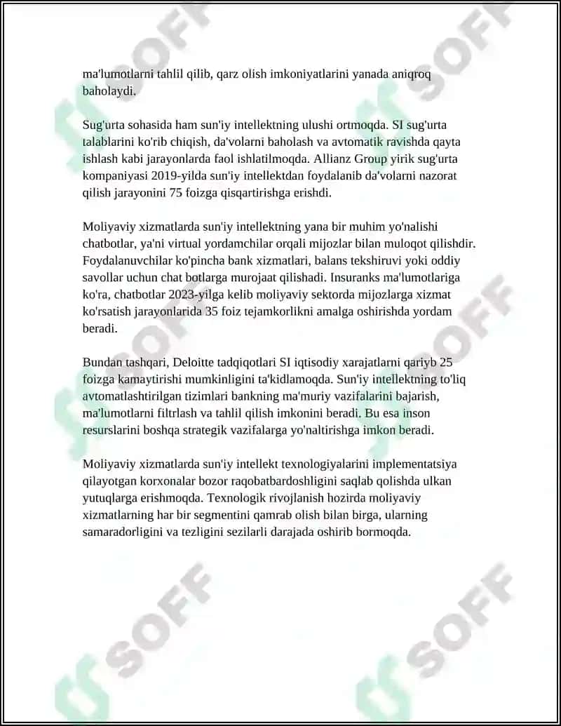 IQTISODIYOTNING TURLI TARMOQLARIDA SUN'IY INTELLEKT TEXNOLOGIYALARIDAN FOYDALANISH IMKONIYATLARI 7