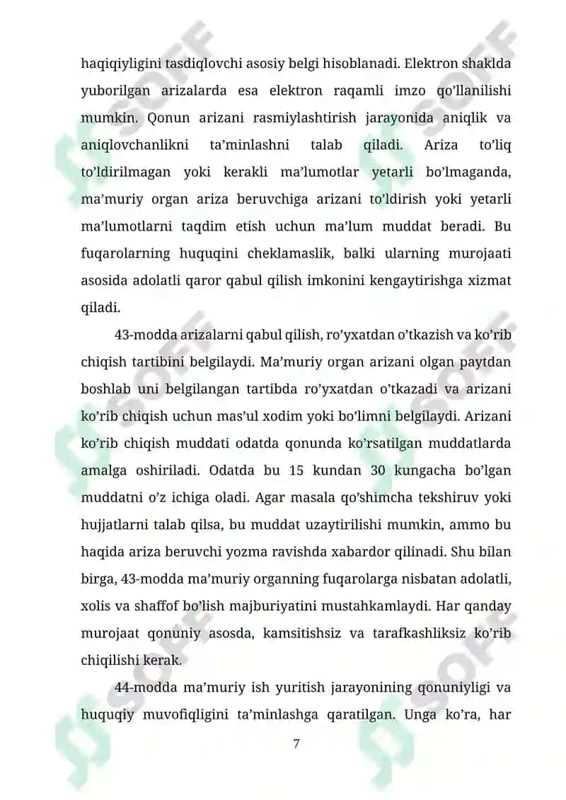 Ma’muriy ish yuritishni boshlash uchun asoslar 7