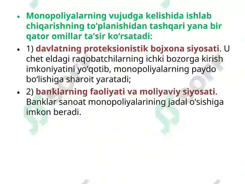 Monopoliyaning iqtisodiy   asoslari 7