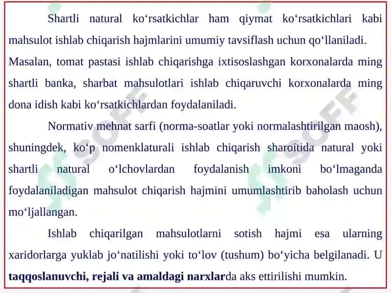 Mahsulot (ish, xizmatlar) ishlab chiqarish va sotish hajmi tahlili 7