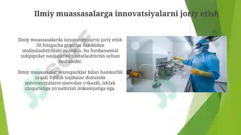 Innovatsiyalarni joriy etish 7