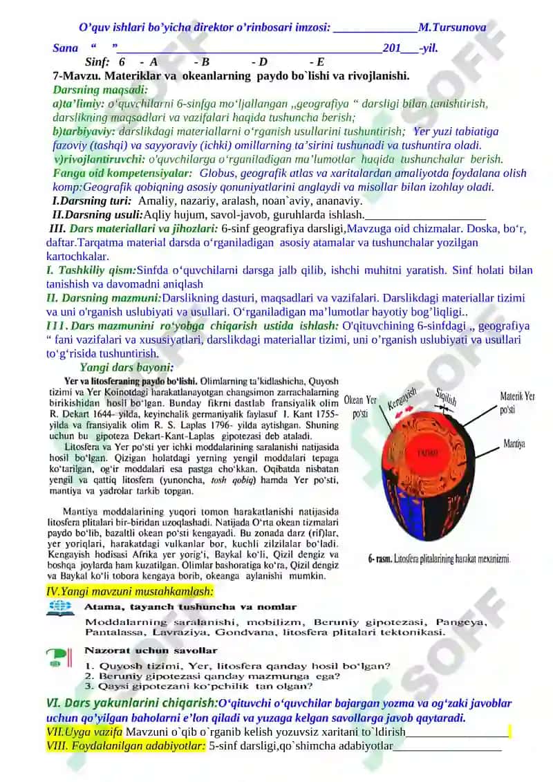 Kirish Materiklar va okeanlar tabiiy geografiyasi kursi 7