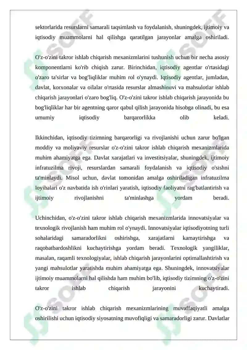Mustaqil ish "Byudjet taqchilligi O'z-o'zini takror ishlab chiqarish sabablari va mexanizim" 7