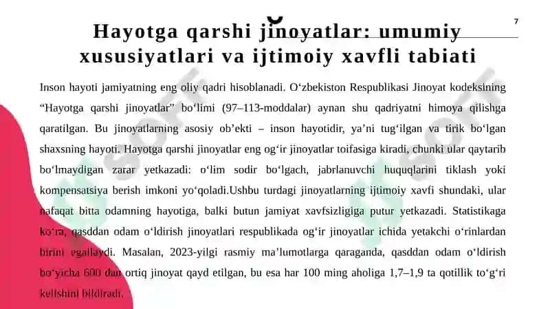 Shaxsgaqarshijinoyatlar 7