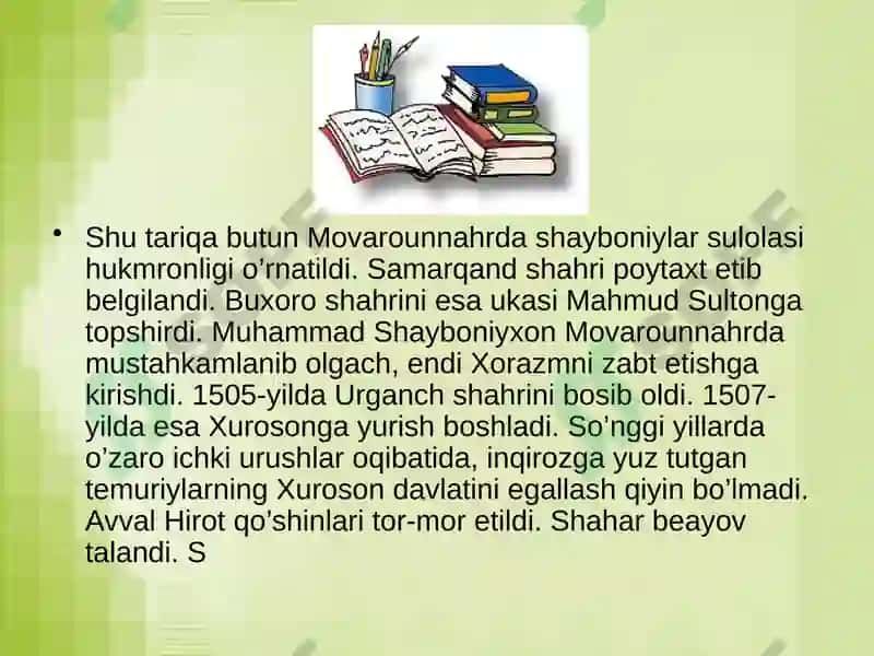 Muhammad Shayboniyxon 7