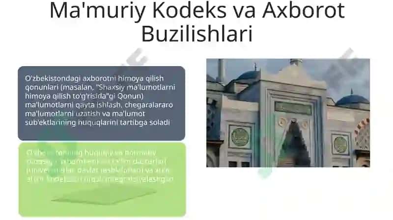 Oʻzbekistonda axborot xavfsizligining manaviy va huquqiy asoslari 7