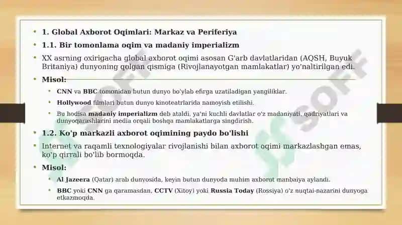 Media vositalarida axborotning global tarqalishi va madaniy ta’siri 7