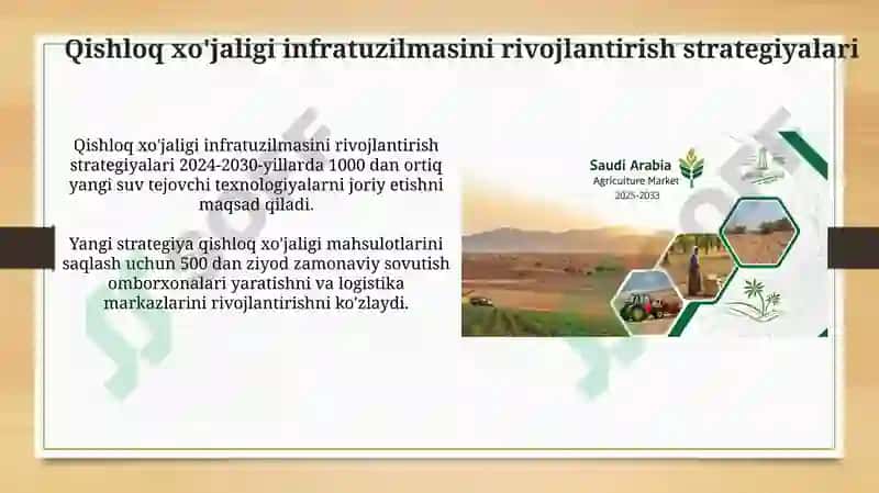 Iqtisodiy tarmoqlarni modernizatsiya Qilish va Qishloq Xo'jaligining Jadal Rivojlanishi 7