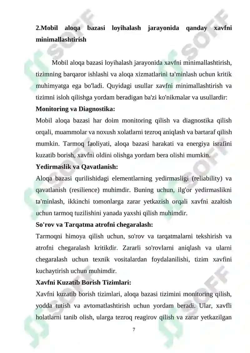 MOBIL ALOQA BAZAVIY STANSIYALARINI LOYIHALASH USULLARI 7