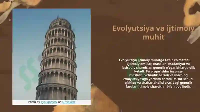 Zamonaviy odamning evolyutsiyasi va genetik o'zgarishlar 7