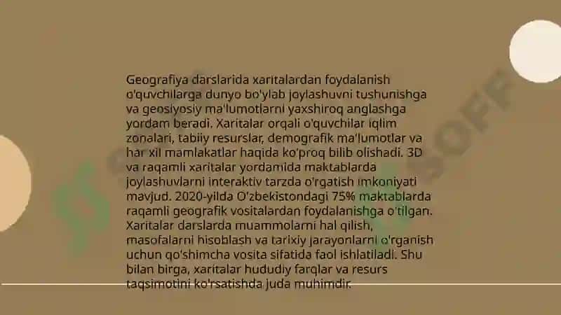 Tabiiy geografiya boshlangʻich kursida geografiya oʻqitish metodikasining ahamiyati 7