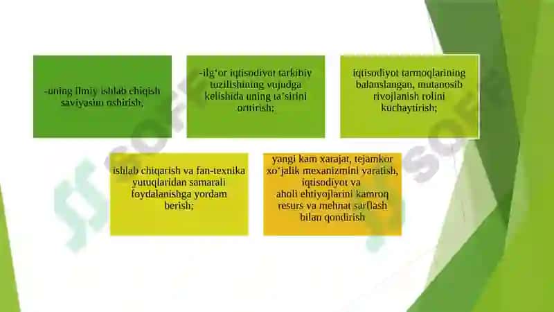 Davlatning iqtisodiy rivojlanishni dasturlash prognozlashtirish va rejalashtirish siyosati 7