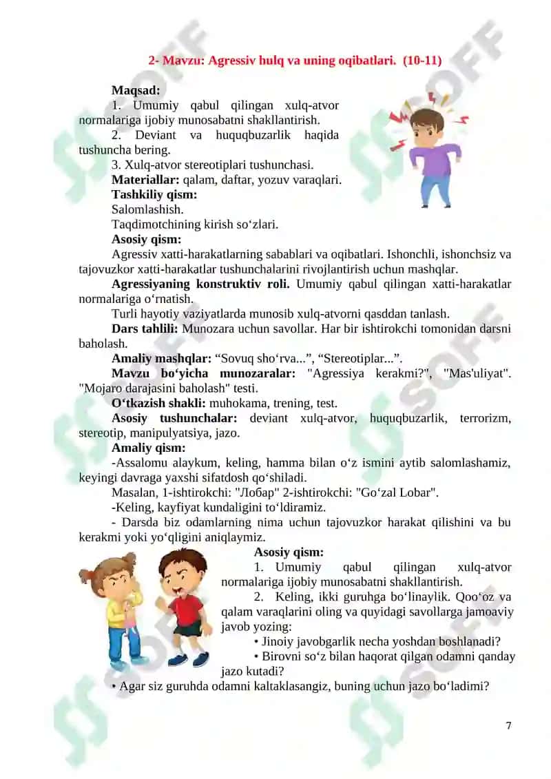 Agressiv (Tajovuzkor) Xatti-Harakatlar 7