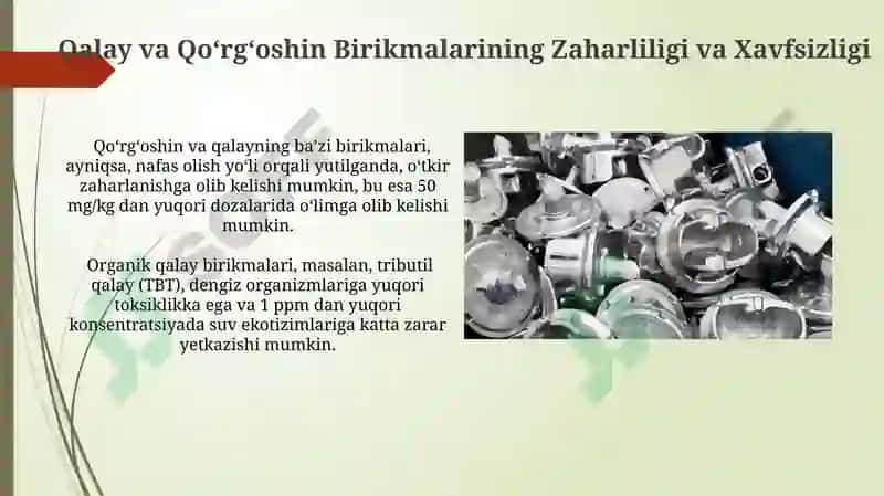 Qalay va Qoʻrgʻoshin Birikmalarining Global Bozori 7