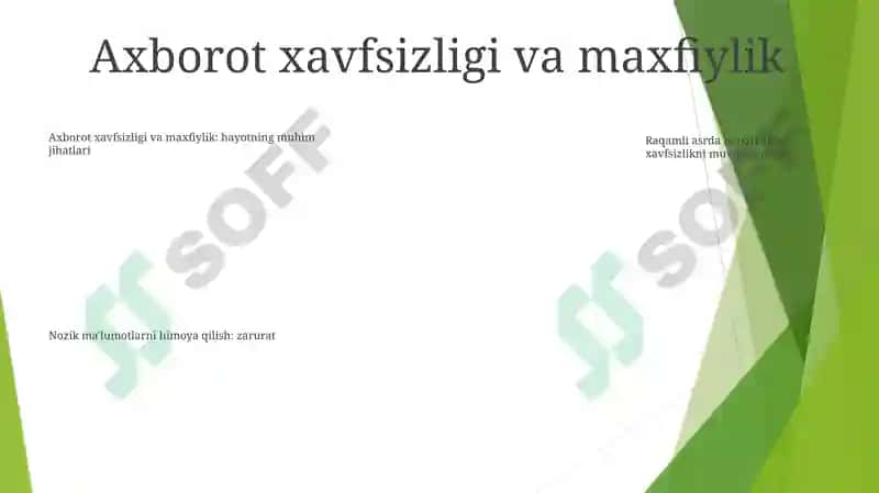 Axborot Inson Hayotining Ajralmas Qismi Sifatida 7