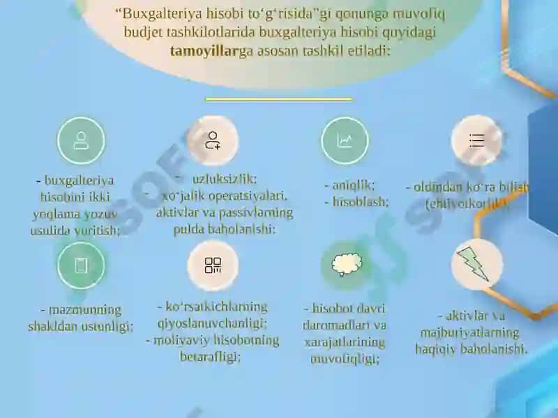 Byudjet tashkilotlaridabyudjet hisobiningtashkiliy–uslubiyjihatlarivahuquqiy asoslari 7