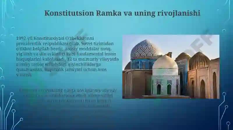 O'zbekiston demokratik fuqarolik jamiyati asoslarining shakillanishi 7