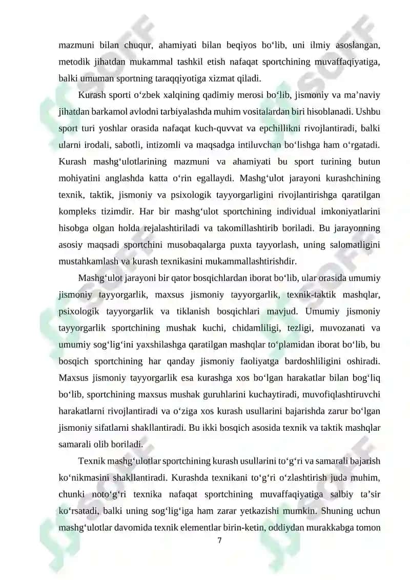 Mashg‘ulot jarayonining tuzilishi 7