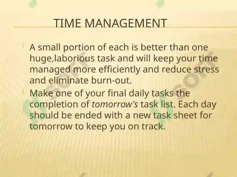 Time management 7