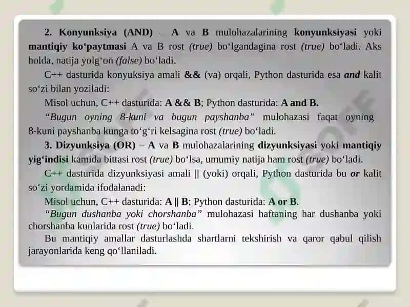 Mantiqiy dasturlash texnologiyasi 7