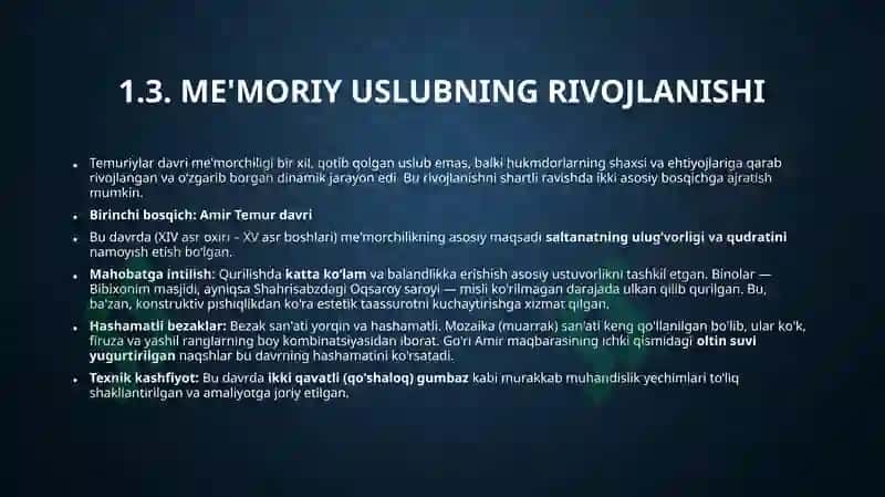 Temuriylar davridagi memorchilik yodgorliklari 7