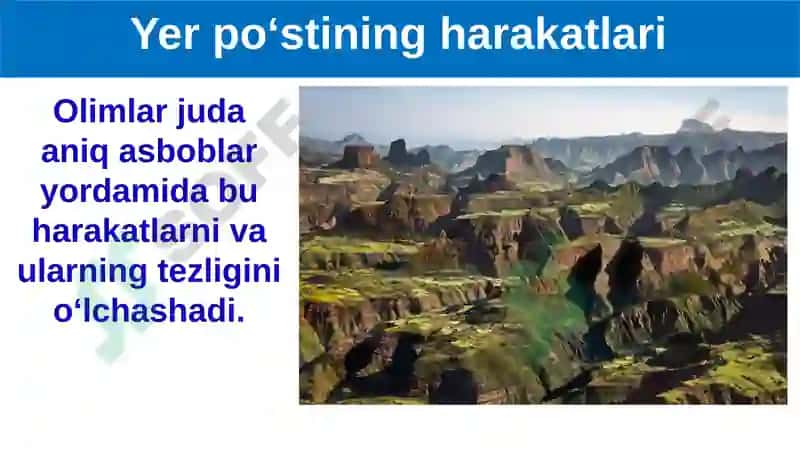 Yerpo‘stining harakatlari 7