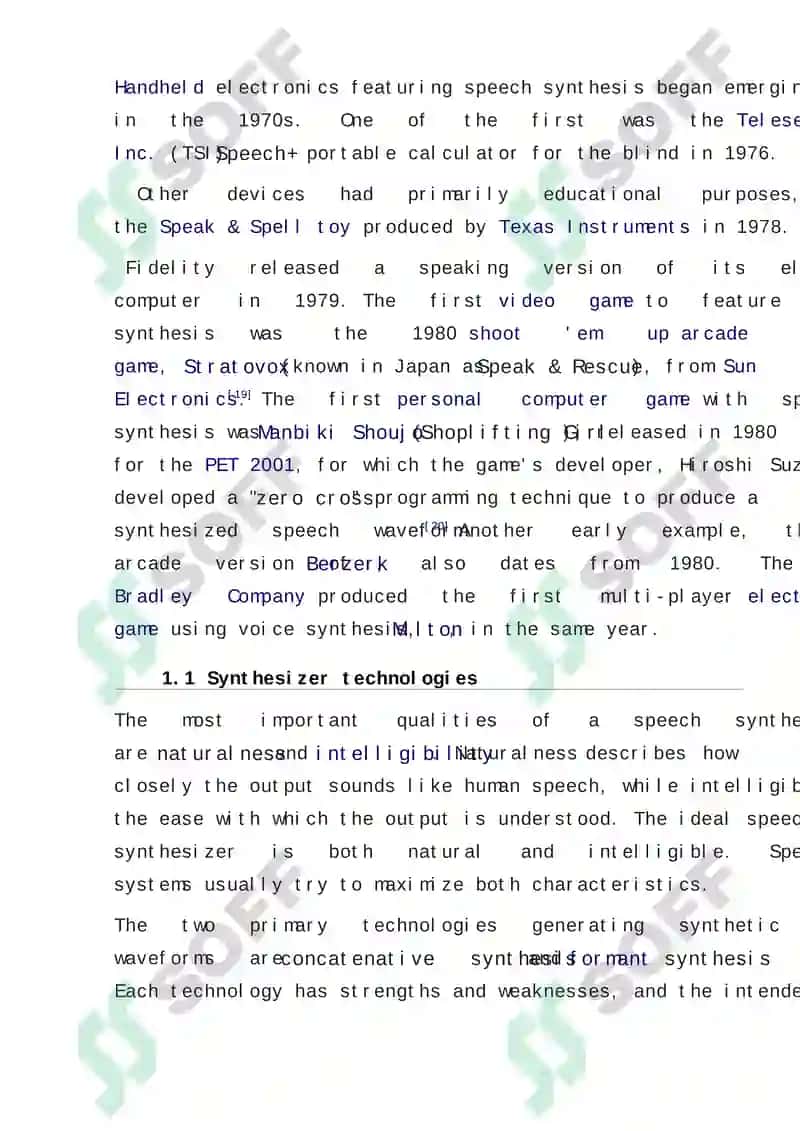 Speech synthesis 7