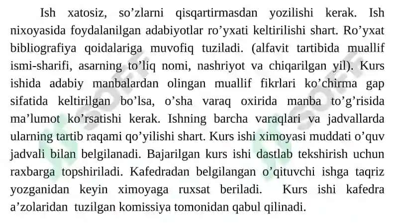 Kurs ishini rasmiylashtirish va ximoyaqilish tartibi 7