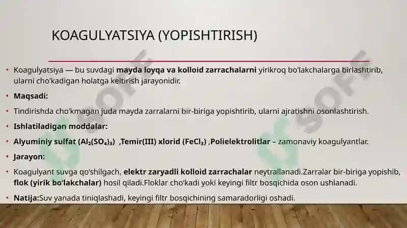 Ichimlik suviga bo‘lgan gigienik talablar va sifatini ustidan nazorati 7
