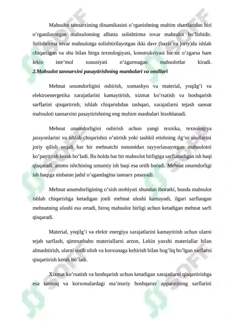 Ishlab chiqarish xarajatlari va ularni kamaytirish yo'llari 7