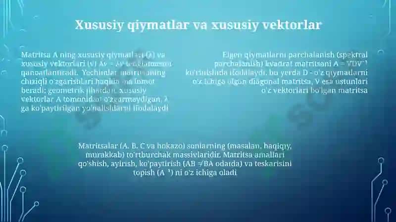 Matritsa haqida ma'lumot 7