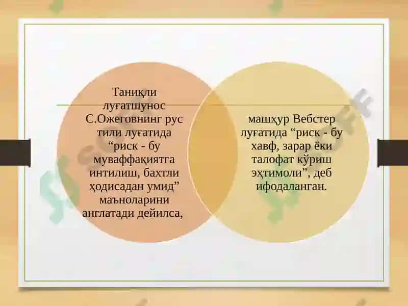 Молия ва рисклар 7