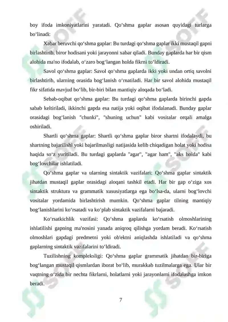 Qoʻshma gaplarda koʻrsatish olmoshining sintaktik vazifasi haqida maʼlumot 7