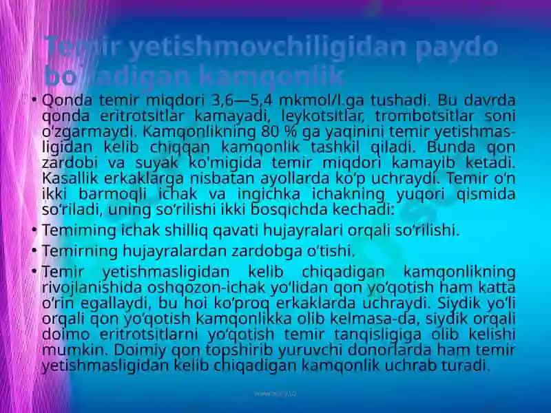 ANEMIYA SINDROMLARI 7