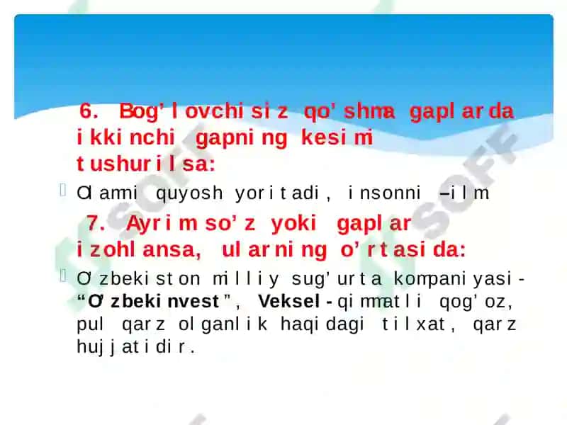 Tire va qo’shtirnoqning qo’lanishi 7