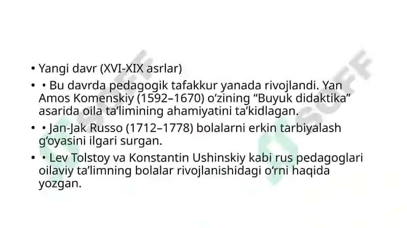 Oila pedagogikasining predmeti, maqsadi va vazifalari 7