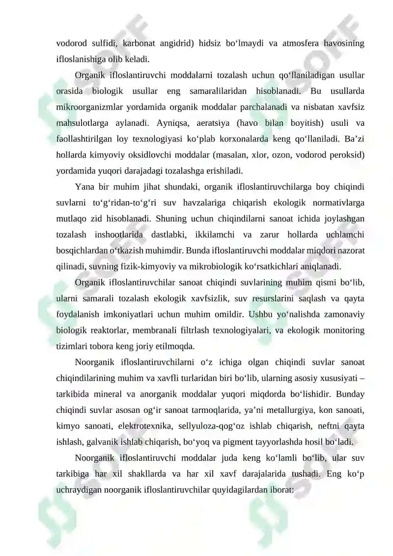 Sanoat chiqindi suvlarini tozalash usullari 7