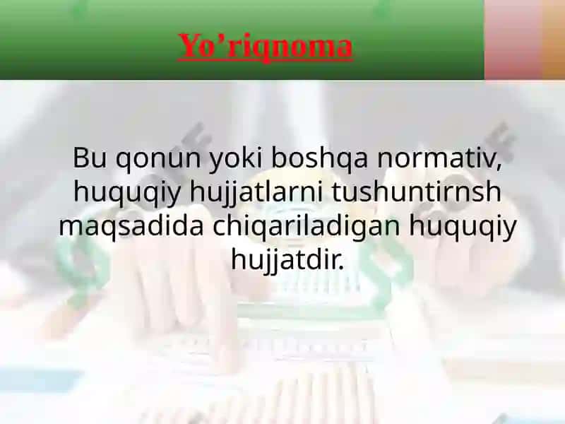 Tashkiliy hujjatlar turlari 7