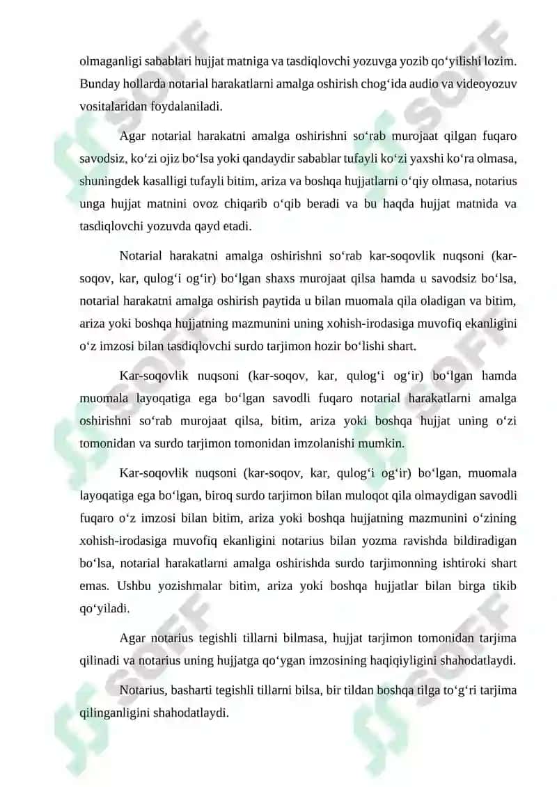 Notarial harakatlarni amalga oshirishning umumiy qoidalari 7