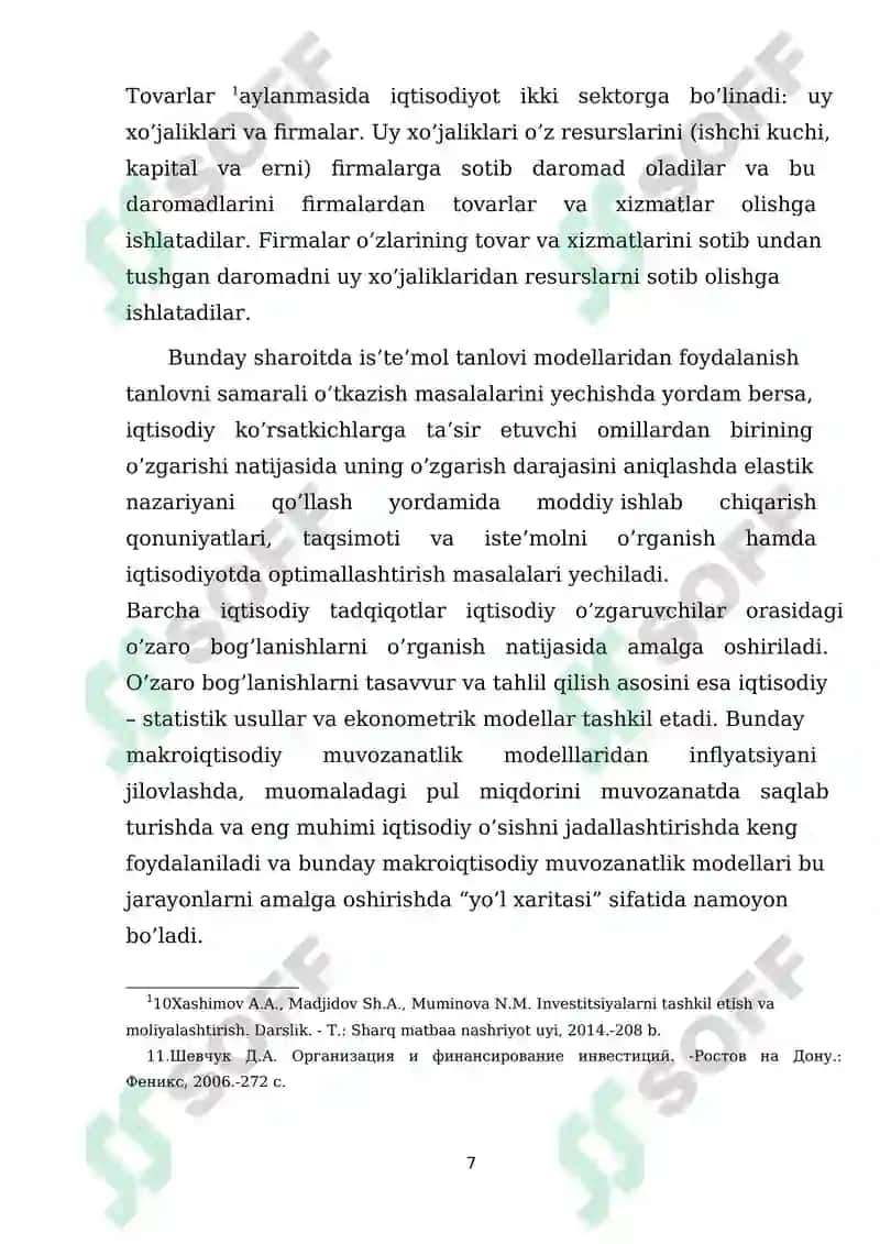 Asosiy makroiqtisodiy modellarning qiyosiy tahlili 7