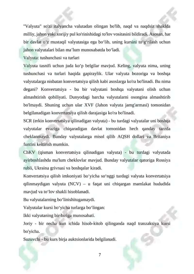 Xalqaro Valyuta Tizimlari va Ularning Oʻzgarishi 7