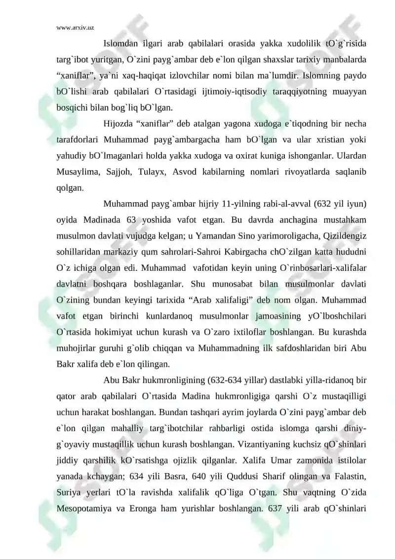 Islom dinining tarixiy yondashuvi 7