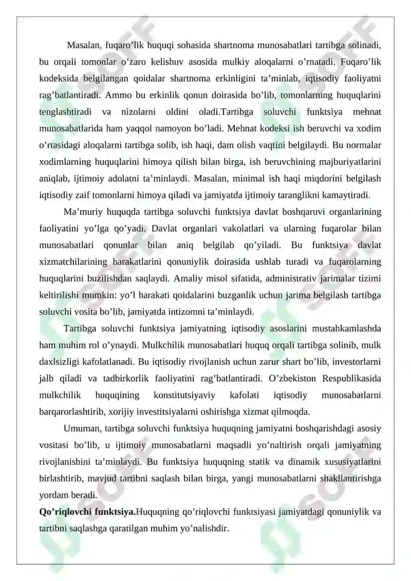 Huquq funktsiyalari tushunchasi va turlari 7